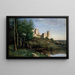 Rovine del Castello di Pierrefonds - Jean-Baptiste-Camille Corot — quadro incorniciato alla parete