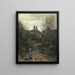 Semur Il sentiero della chiesa - Jean-Baptiste-Camille Corot — quadro incorniciato alla parete