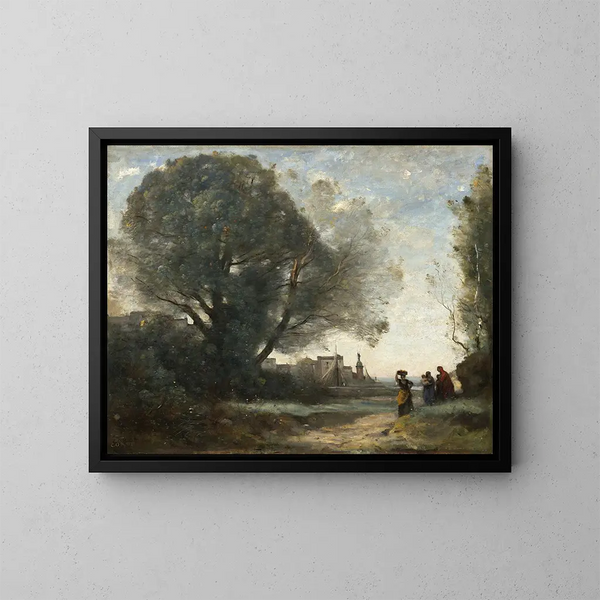 Ricordo di Terracina - Jean-Baptiste-Camille Corot — quadro incorniciato alla parete