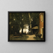I bordi della Senna a Conflans - Jean-Baptiste-Camille Corot — quadro incorniciato alla parete