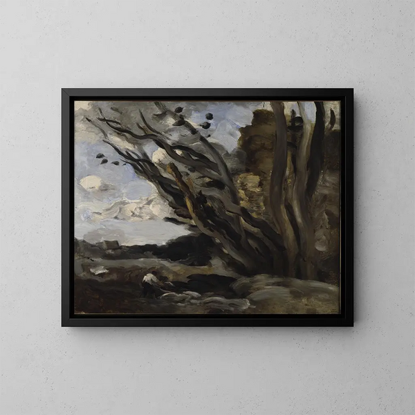 L'Esplosione - Jean-Baptiste-Camille Corot — quadro incorniciato alla parete
