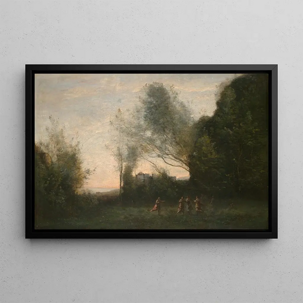 La Danse des nymphes - Jean-Baptiste-Camille Corot — quadro incorniciato alla parete