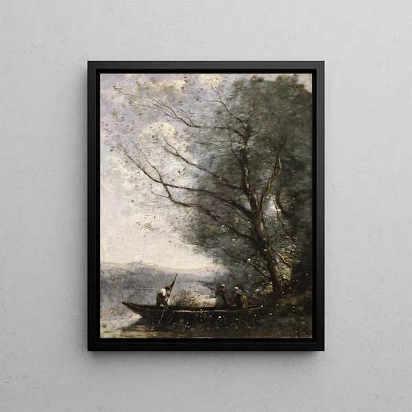 Il passatore - Jean-Baptiste-Camille Corot — quadro incorniciato alla parete
