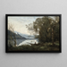Le Batelier Amarré Souvenir d'un Lac Italien - Jean-Baptiste-Camille Corot — quadro incorniciato alla parete