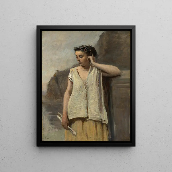 L'histoire de la Muse - Jean-Baptiste-Camille Corot — quadro incorniciato alla parete