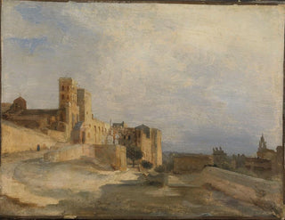 Il palazzo dei papi ad Avignone - Jean-Baptiste-Camille Corot — vista dell’opera
