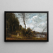 Tre contadine vicino a un bosco - Jean-Baptiste-Camille Corot — quadro incorniciato alla parete
