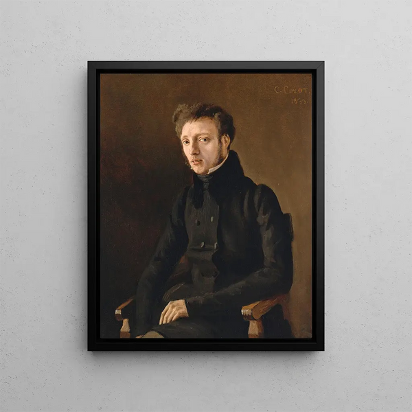Toussaint Lemaistre 1807-1888 - Jean-Baptiste-Camille Corot — quadro incorniciato alla parete