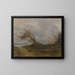 Una raffica di vento sulla riva del mare - Jean-Baptiste-Camille Corot — quadro incorniciato alla parete