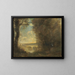 Un pescatore con la lenza, ricordo del ponte di Mantes - Jean-Baptiste-Camille Corot — quadro incorniciato alla parete