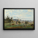 Un Villaggio dei Dintorni di Mantes - Jean-Baptiste-Camille Corot — quadro incorniciato alla parete