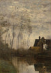 Un angolo di fiume con casa e pioppi - Jean-Baptiste-Camille Corot — vista dell’opera