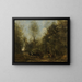 Un sentiero nei boschi di Wagnonville - Jean-Baptiste-Camille Corot — quadro incorniciato alla parete