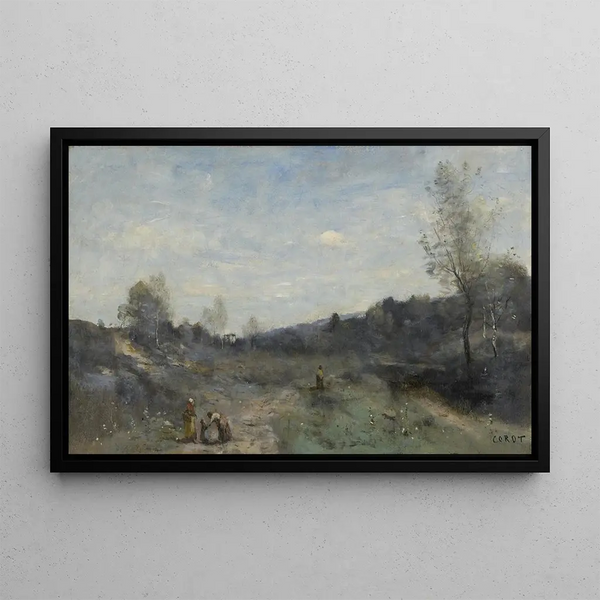 Vallons défrichés - Jean-Baptiste-Camille Corot — quadro incorniciato alla parete