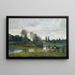 Ville d'Avray L'abreuvoir des chevaux - Jean-Baptiste-Camille Corot — quadro incorniciato alla parete