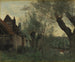 Salici e fattoria a Sainte-Catherine-les-Arras - Jean-Baptiste-Camille Corot — vista dell’opera