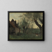 Salici e fattoria a Sainte-Catherine-les-Arras - Jean-Baptiste-Camille Corot — quadro incorniciato alla parete