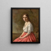 Giovane donna con gonna rosa - Jean-Baptiste-Camille Corot — quadro incorniciato alla parete
