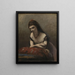Giovane donna appoggiata su un cuscino - Jean-Baptiste-Camille Corot — quadro incorniciato alla parete