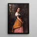 Giovane donna nei boschi - Jean-Baptiste-Camille Corot — quadro incorniciato alla parete