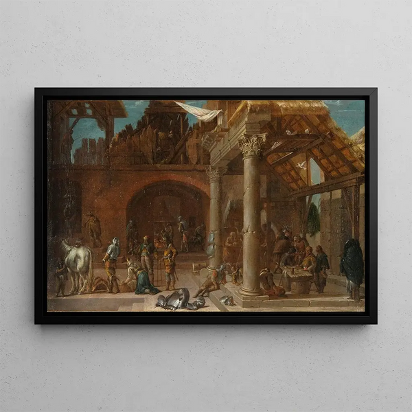 JeanBaptiste Blanchard - Un corps de garde dans les ruines dune glise.webp