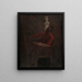 Carpeaux in giacca rossa che dipinge nel suo studio - Jean-Baptiste Carpeaux — quadro incorniciato alla parete