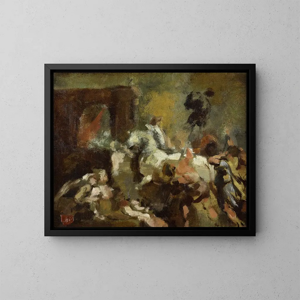 Entrée trionfale di Enrico IV a Parigi da Rubens - Jean-Baptiste Carpeaux — quadro incorniciato alla parete