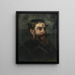 Uomo con barba bruna - Jean-Baptiste Carpeaux — quadro incorniciato alla parete