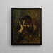 Testa di anziana donna italiana detta Madre della Palombella - Jean-Baptiste Carpeaux — quadro incorniciato alla parete