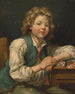 Un ragazzo seduto accanto a un tavolo con delle carte - Jean-Baptiste Charpentier — vista dell’opera