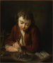 Ragazzo che nutre i pulcini - Jean-Baptiste Charpentier — vista dell’opera