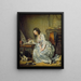 Il specchio rotto - Jean-Baptiste Greuze — quadro incorniciato alla parete