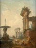 Personaggi orientali nelle rovine antiche - Jean-Baptiste Hilaire — vista dell’opera