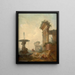 Personaggi orientali nelle rovine antiche - Jean-Baptiste Hilaire — quadro incorniciato alla parete