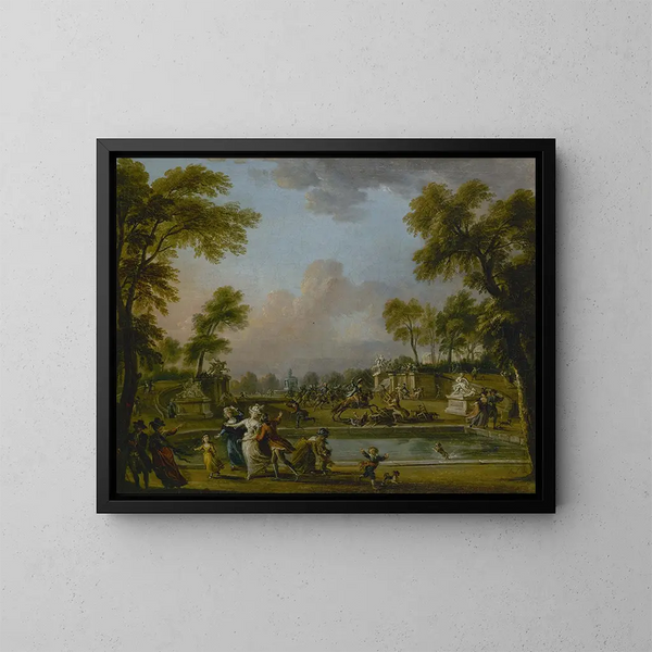 La charge du prince de Lambesc dans il giardino delle Tuileries, il 12 luglio 1789 - Jean-Baptiste Lallemand — quadro incorniciato alla parete