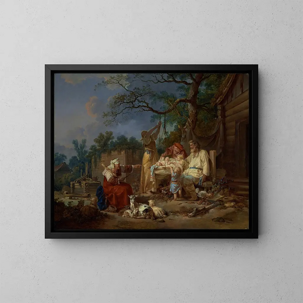 Le Berceau russe - Jean-Baptiste Le Prince — quadro incorniciato alla parete