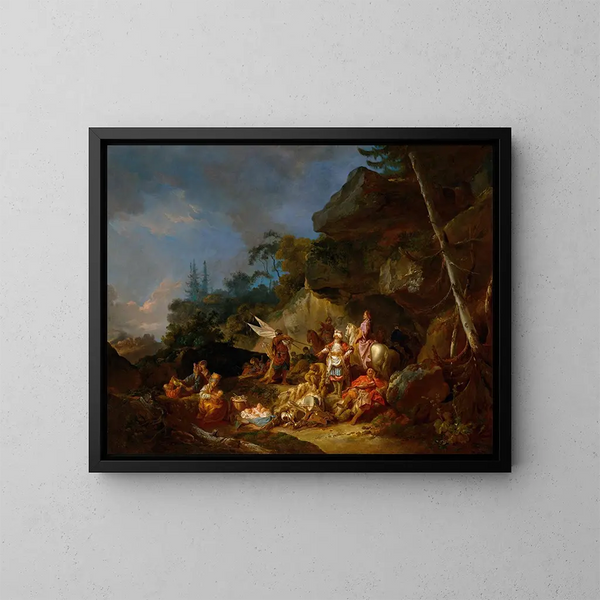Le camp tartare - Jean-Baptiste Le Prince — quadro incorniciato alla parete