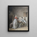 Conversazione in un interno - Jean-Baptiste Mallet — quadro incorniciato alla parete