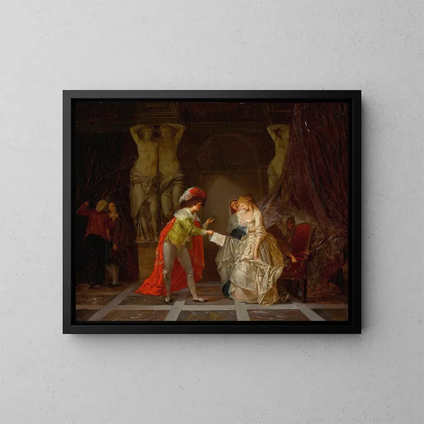 La Lettre - Jean-Baptiste Mallet — quadro incorniciato alla parete