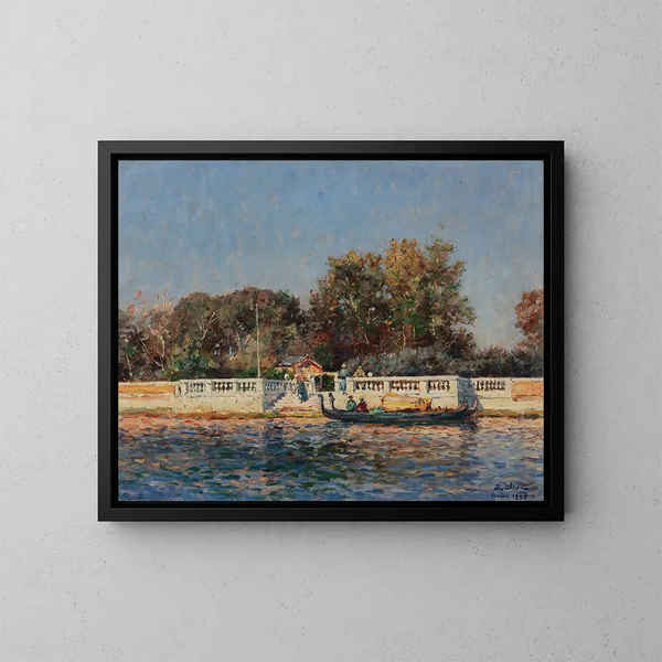 Il parco pubblico a Venezia - Jean-Baptiste Olive — quadro incorniciato alla parete