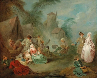 Un camp militare - Jean-Baptiste Pater — vista dell’opera