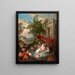 Bagnanti vicino a una fontana, ninfe che si immergono in una piscina - Jean-Baptiste Pater — quadro incorniciato alla parete