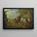 Figures dans un campo militare con un cavaliere che guida le truppe - Jean-Baptiste Pater — quadro incorniciato alla parete