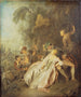 Fête galante a sei personaggi vicino a una fontana - Jean-Baptiste Pater — vista dell’opera