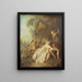 Fête galante a sei personaggi vicino a una fontana - Jean-Baptiste Pater — quadro incorniciato alla parete