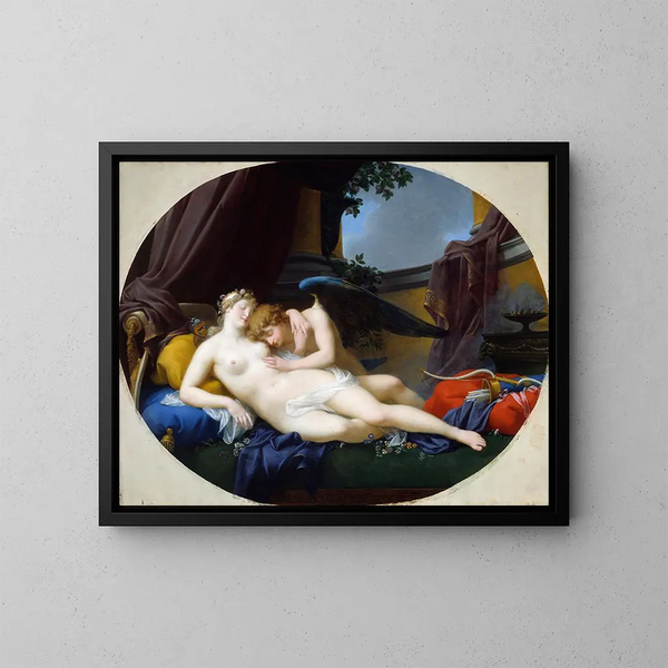 Cupido e Psiche - Jean-Baptiste Regnault — quadro incorniciato alla parete