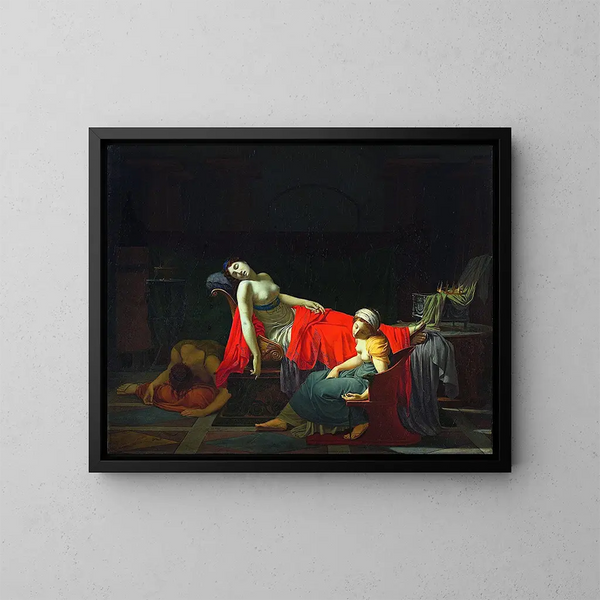 La Mort de Cléopâtre - Jean-Baptiste Regnault — quadro incorniciato alla parete