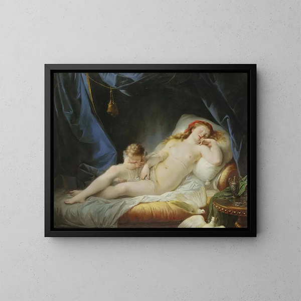 Venere addormentata - Jean-Baptiste Regnault — quadro incorniciato alla parete