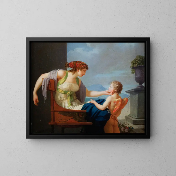 Venere e Cupido - Jean-Baptiste Regnault — quadro incorniciato alla parete