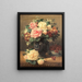 Nature morte con rose e lamponi - Jean-Baptiste Robie — quadro incorniciato alla parete